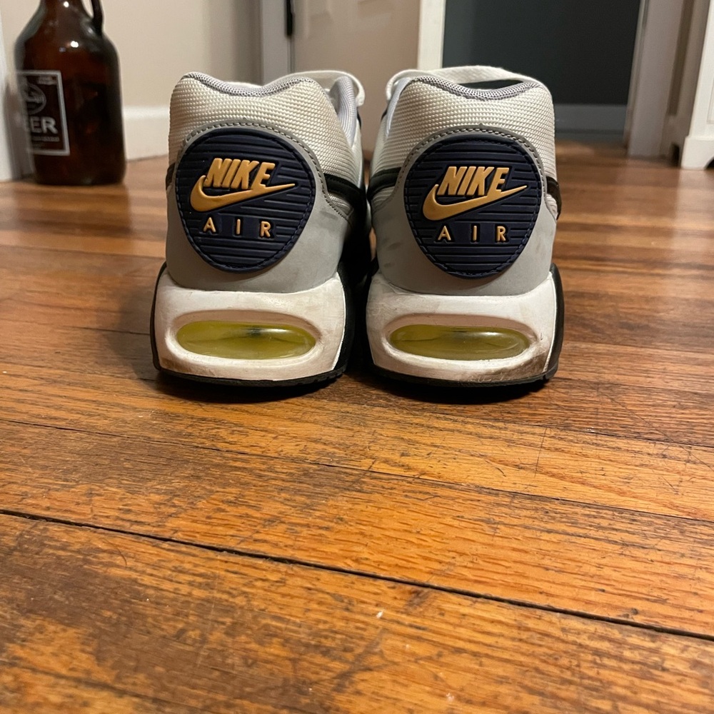 Nike Gray and Yellow Sneakers with Air Max Technology